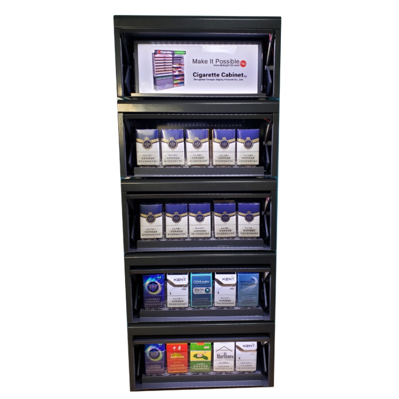 TMJ702 Locking Cabinet Shopper Drug Mart Jaemüüja Jaemüüja Sigarettide Display Rack